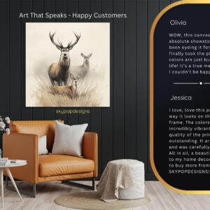 Deer Family Art