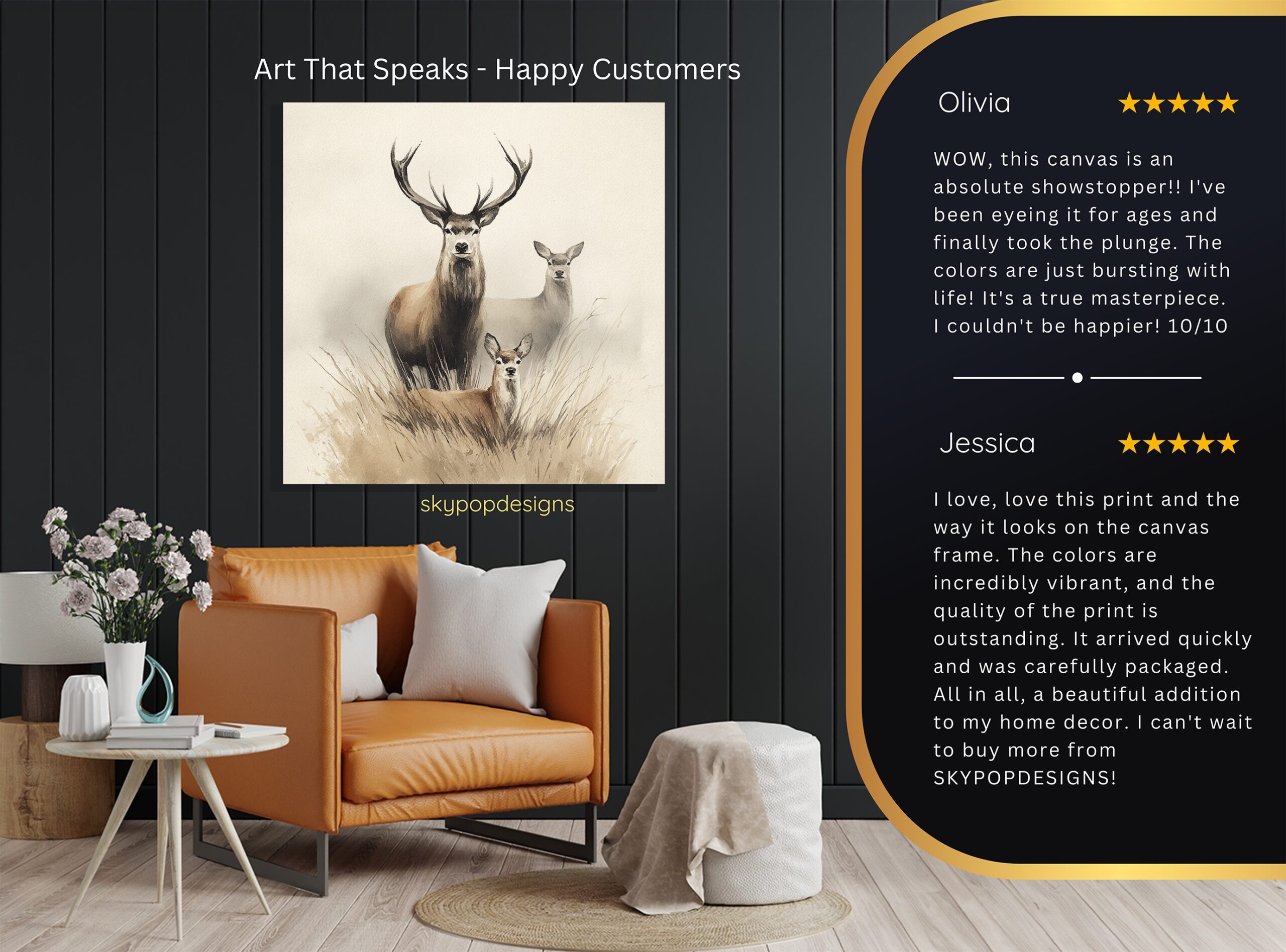 8.jpg Deer Family Art