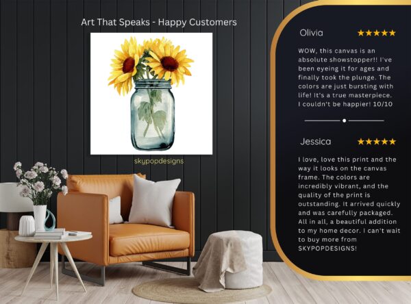 Sunflower Mason Jar Art