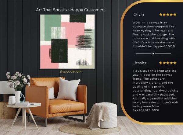 Geometric Pastel Abstract Art
