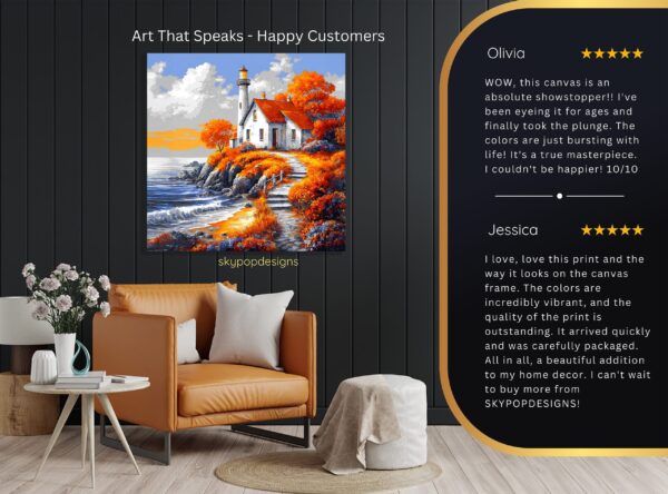 Autumn Lighthouse Art