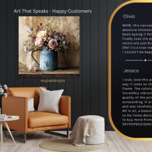 Rustic Floral Arrangement Art