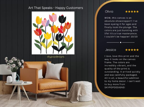 Colorful Tulip Garden Art