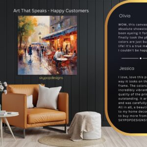 Parisian Cafe Scene Art