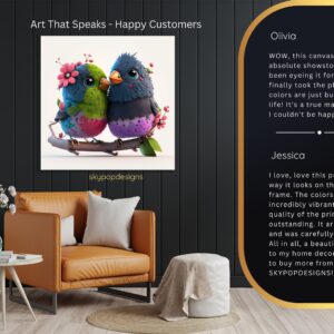 Love Birds Branch Art