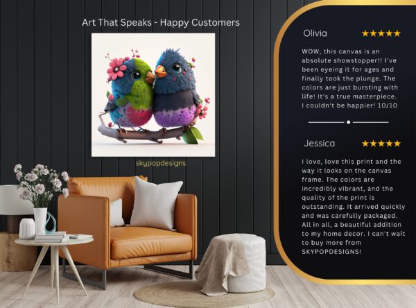 Love Birds Branch Art