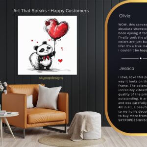 Panda Heart Balloon Art