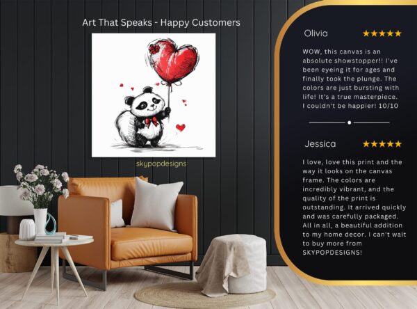 Panda Heart Balloon Art