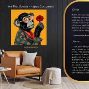 Hipster Chimp Art