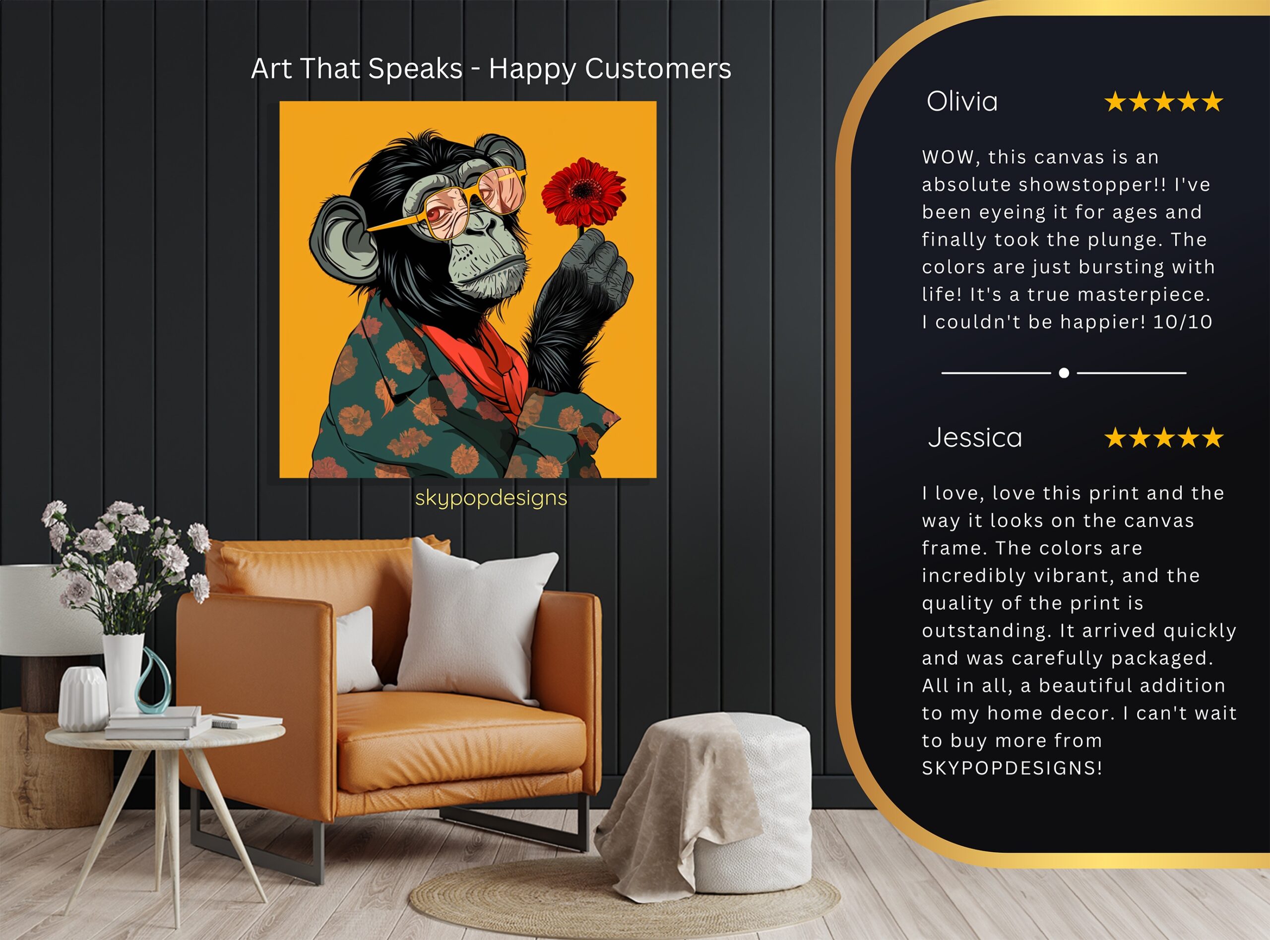 8.jpg Hipster Chimp Art