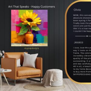 Sunflower Vase Art