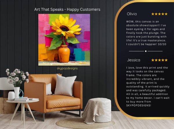 Sunflower Vase Art