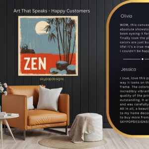 Zen Bamboo Moon Art