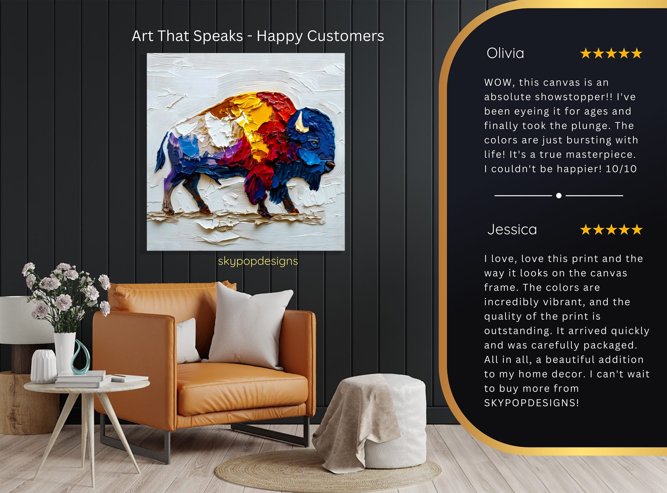 8.jpg Bison Wall Art
