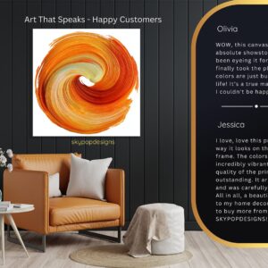Orange Swirl Art