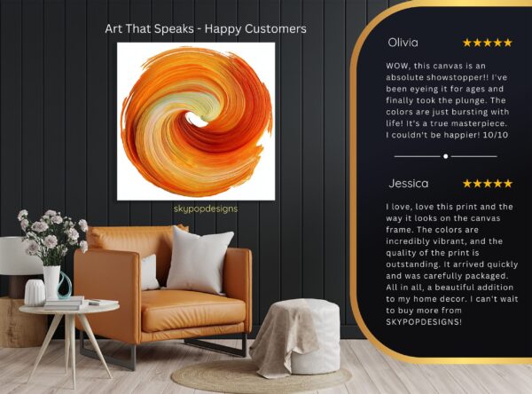 Orange Swirl Art