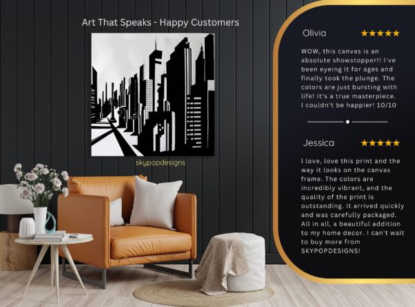 Cityscape Silhouette Art