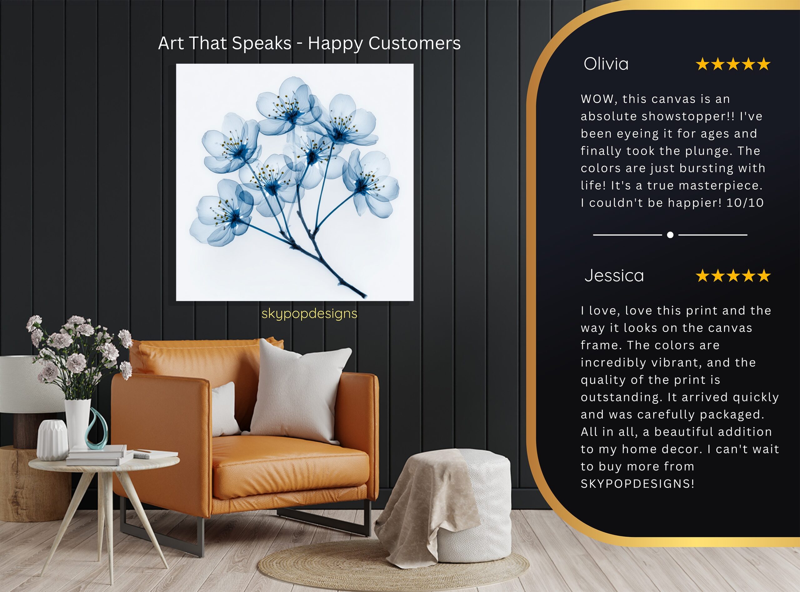 8.jpg Blue Cherry Blossom Art