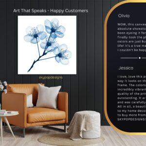 Blue Cherry Blossom Art