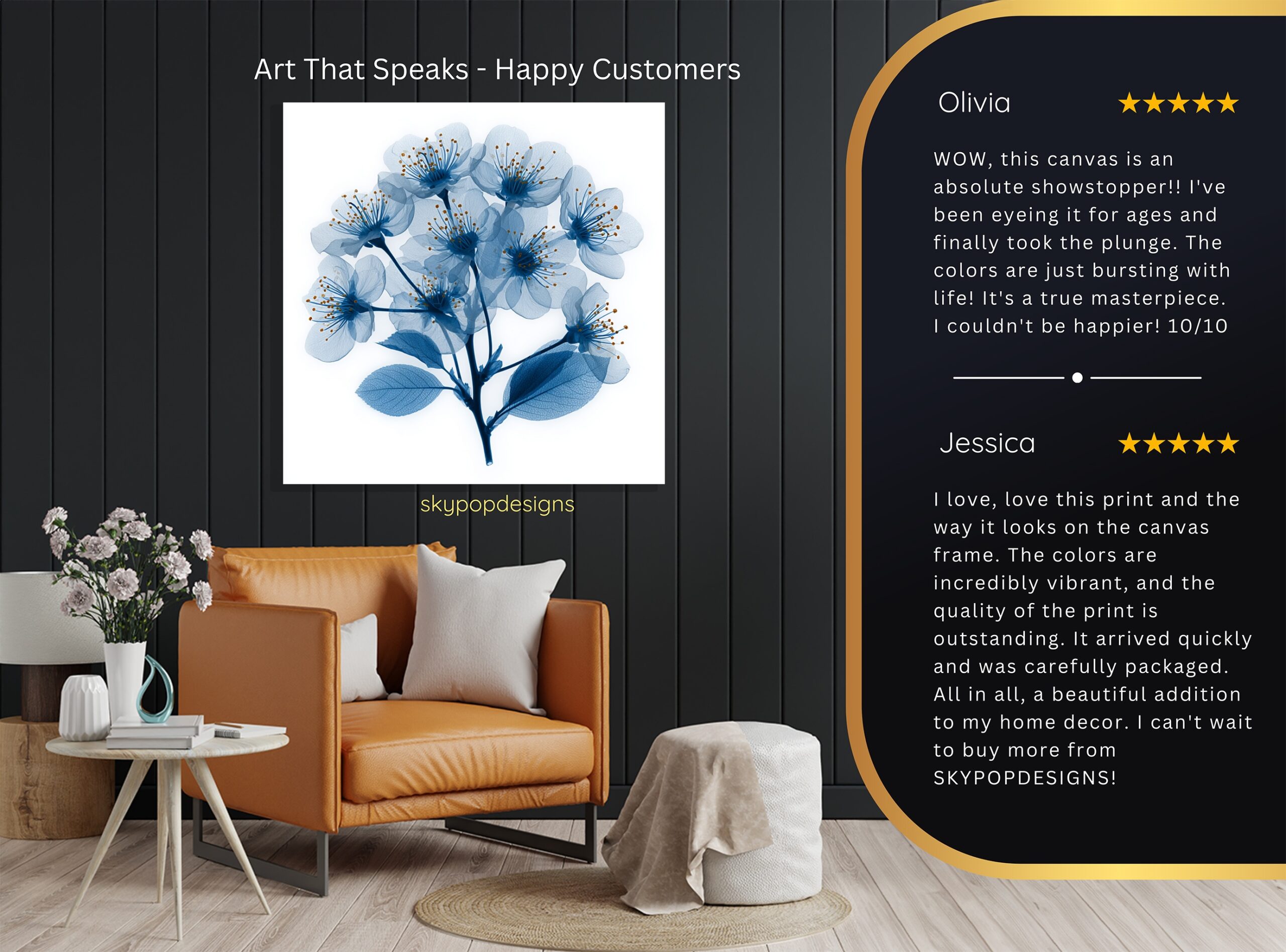8.jpg Blue Cherry Blossom Art