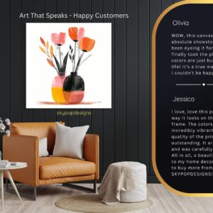 Vibrant Tulip Vase Art