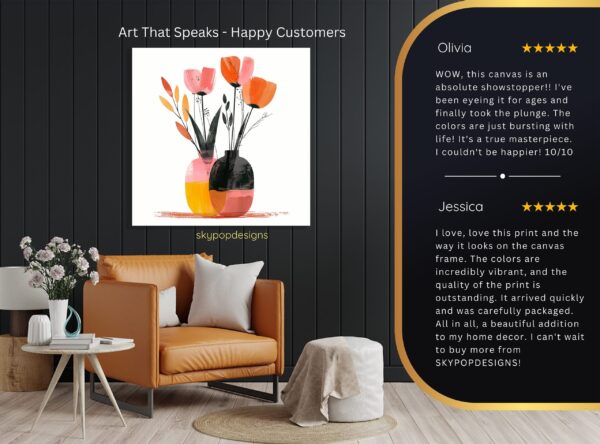 Vibrant Tulip Vase Art