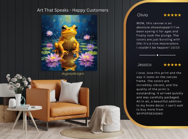 Golden Frog Pond Art