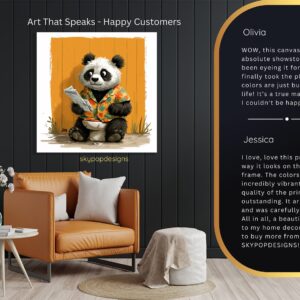 Panda Newspaper Art