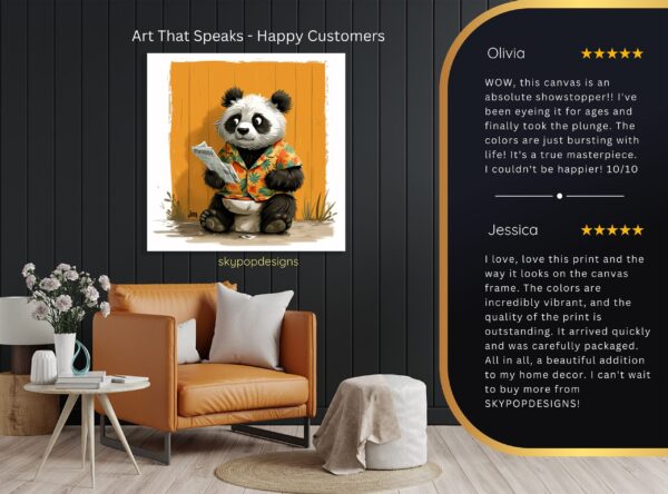 Panda Newspaper Art