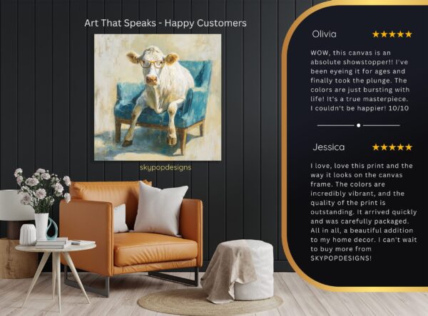 Cow Glasses Art