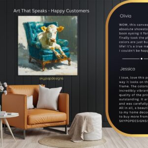 Cow in Armchair Art