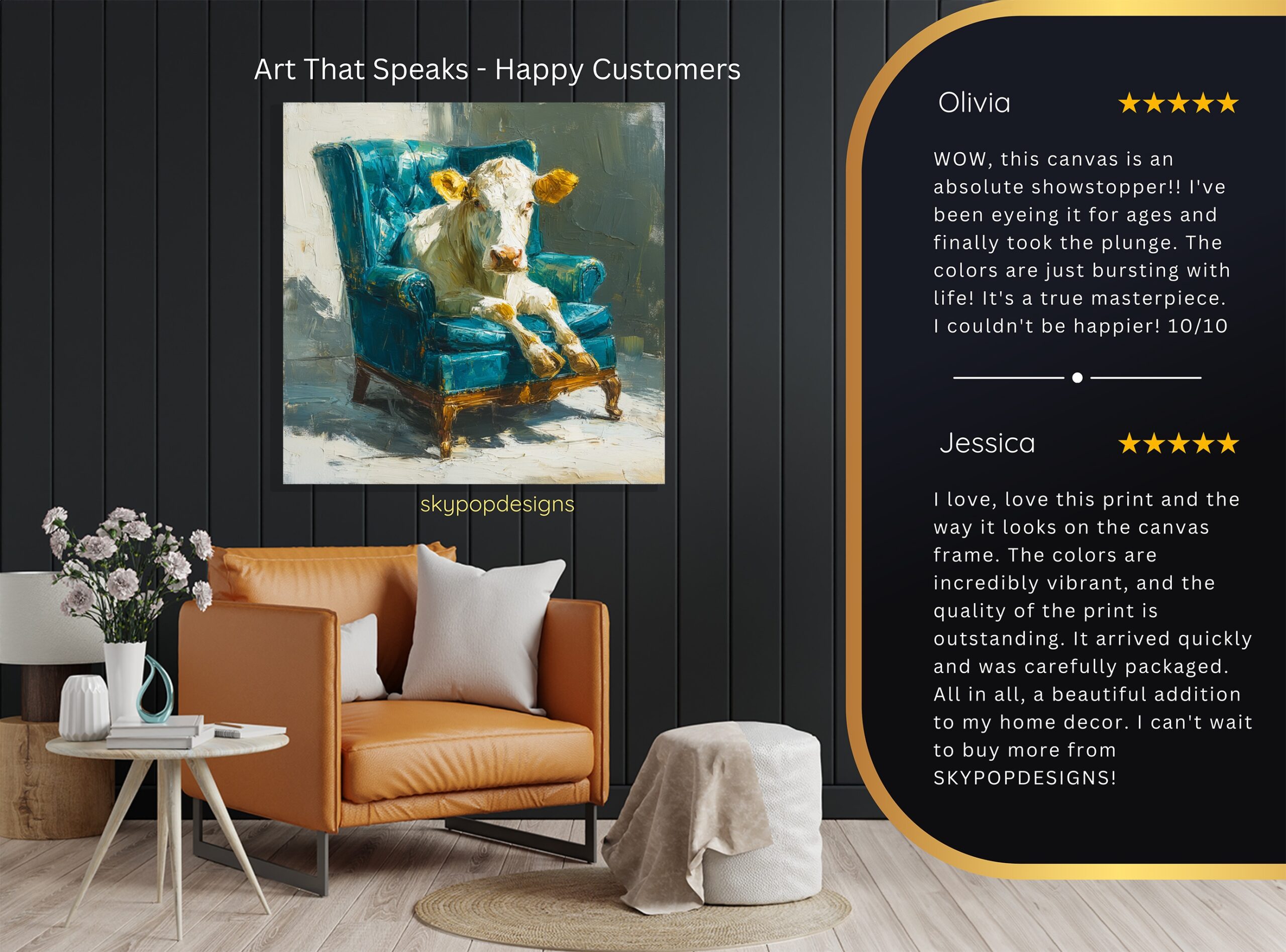 8.jpg Cow in Armchair Art
