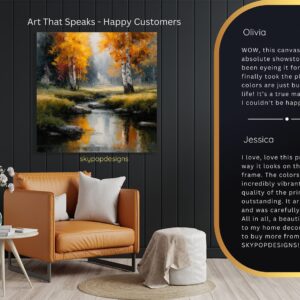 Autumn Stream Reflection Art