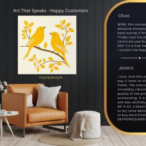 Golden Bird Branch Art