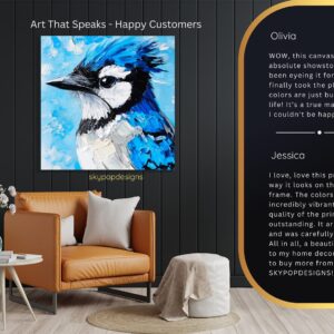 Blue Jay Portrait Art