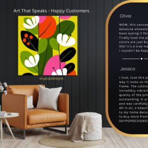 Vibrant Botanical Shapes Art