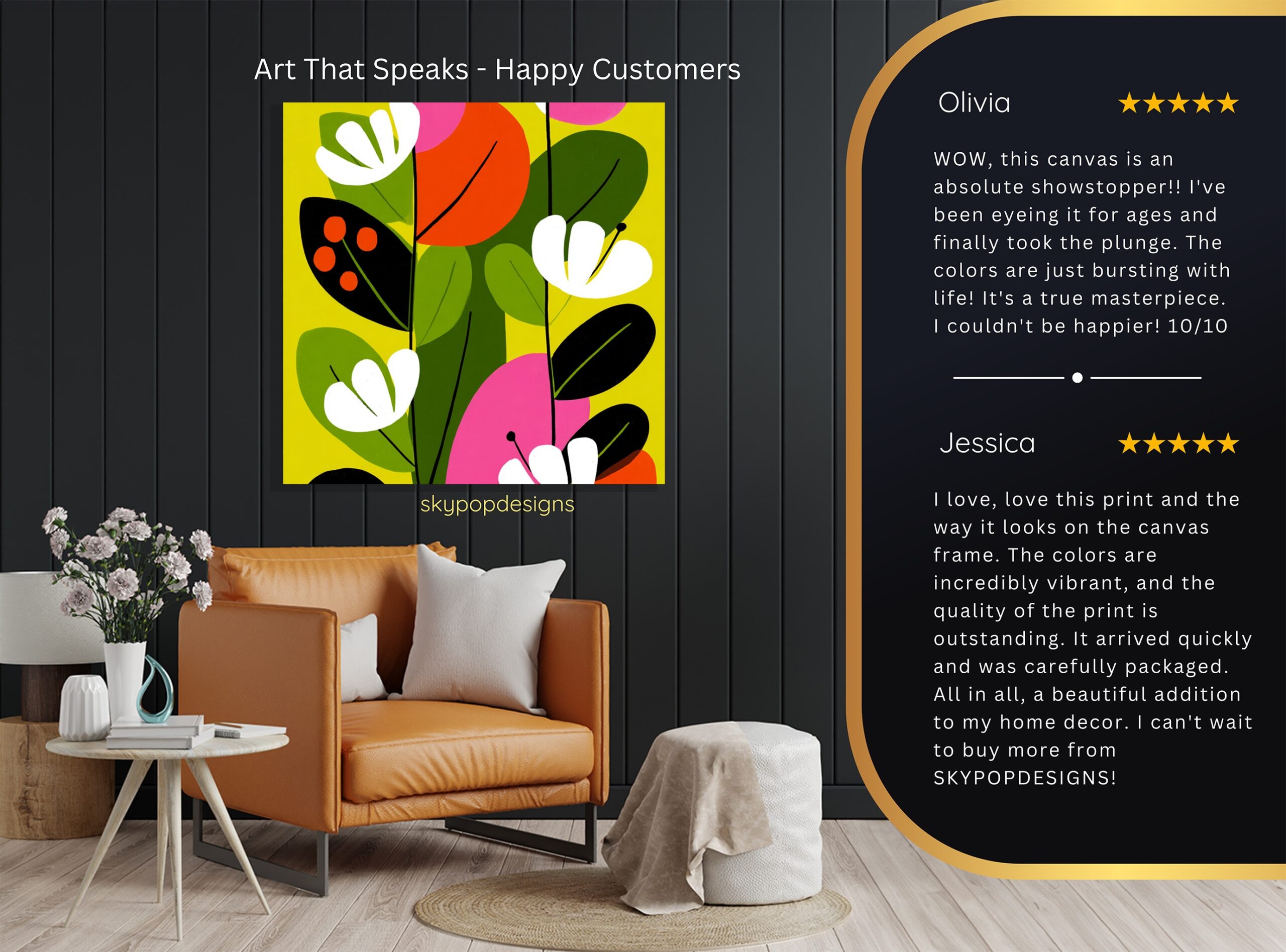 8.jpg Vibrant Botanical Shapes Art