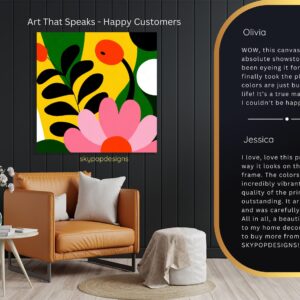 Vibrant Botanical Shapes Art