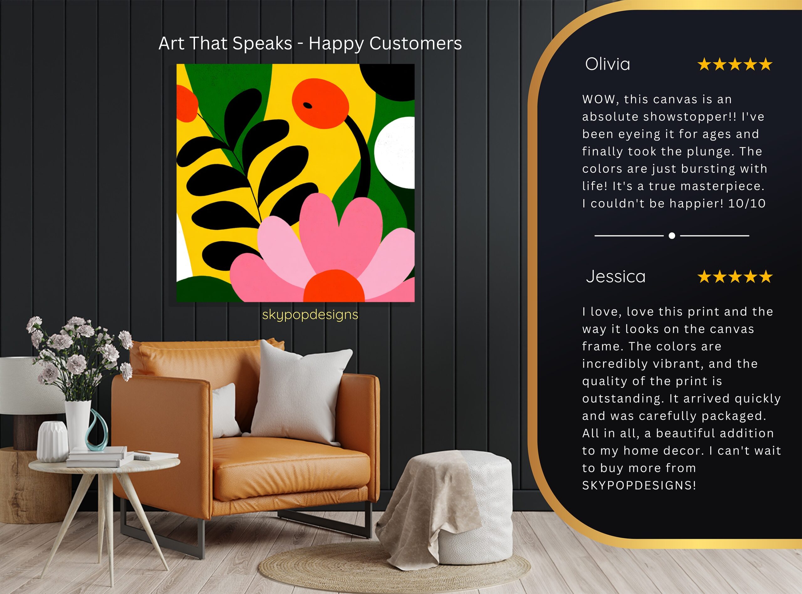 8.jpg Vibrant Botanical Shapes Art