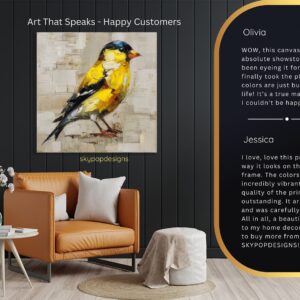 Yellow Goldfinch Art