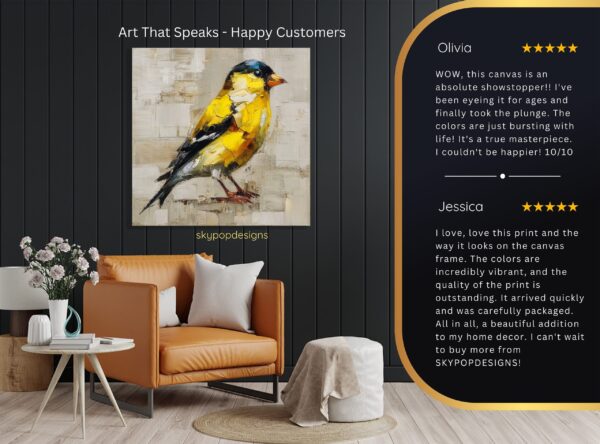 Yellow Goldfinch Art