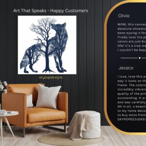 Wolf Tree Silhouette Art