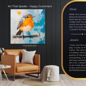 Orange Robin Art