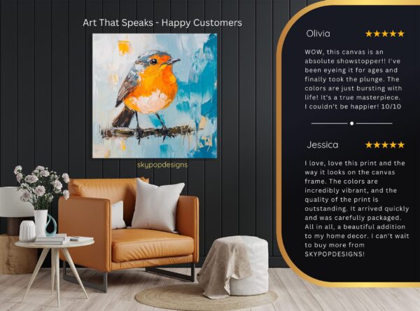 Orange Robin Art