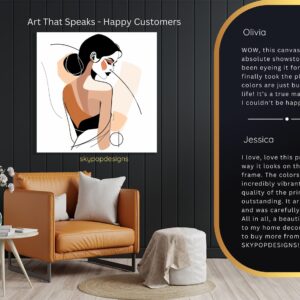 Minimalist Woman Profile Art