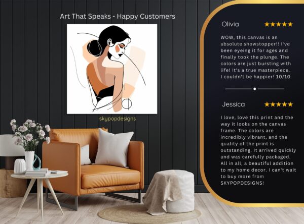 Minimalist Woman Profile Art