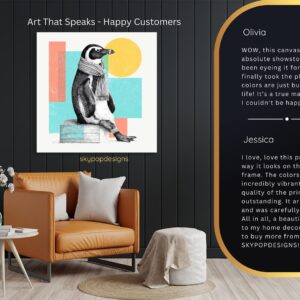 Penguin Scarf Art