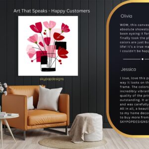 Modern Poppy Bouquet Art