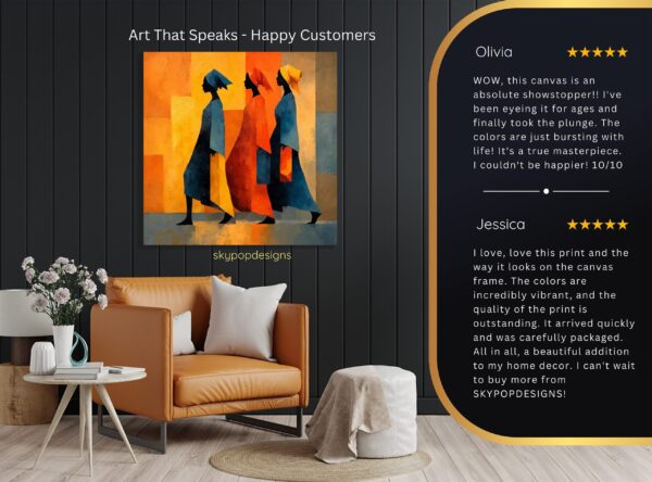 Vibrant Silhouettes Art