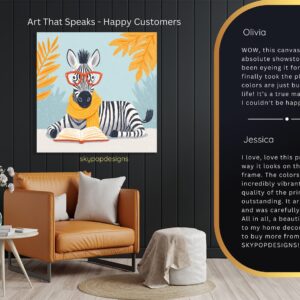Zebra Reading Art